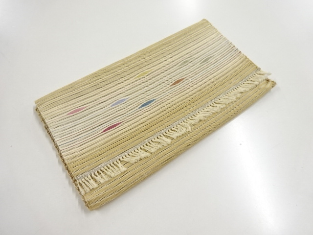 アンティーク　絽綴れ横段織り出し懐紙入れ
